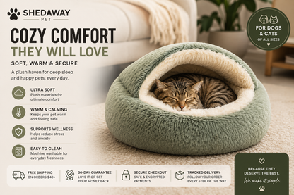 ShedAway™ Cozy Nest Bed – Ultimate Comfort for Dogs & Cats